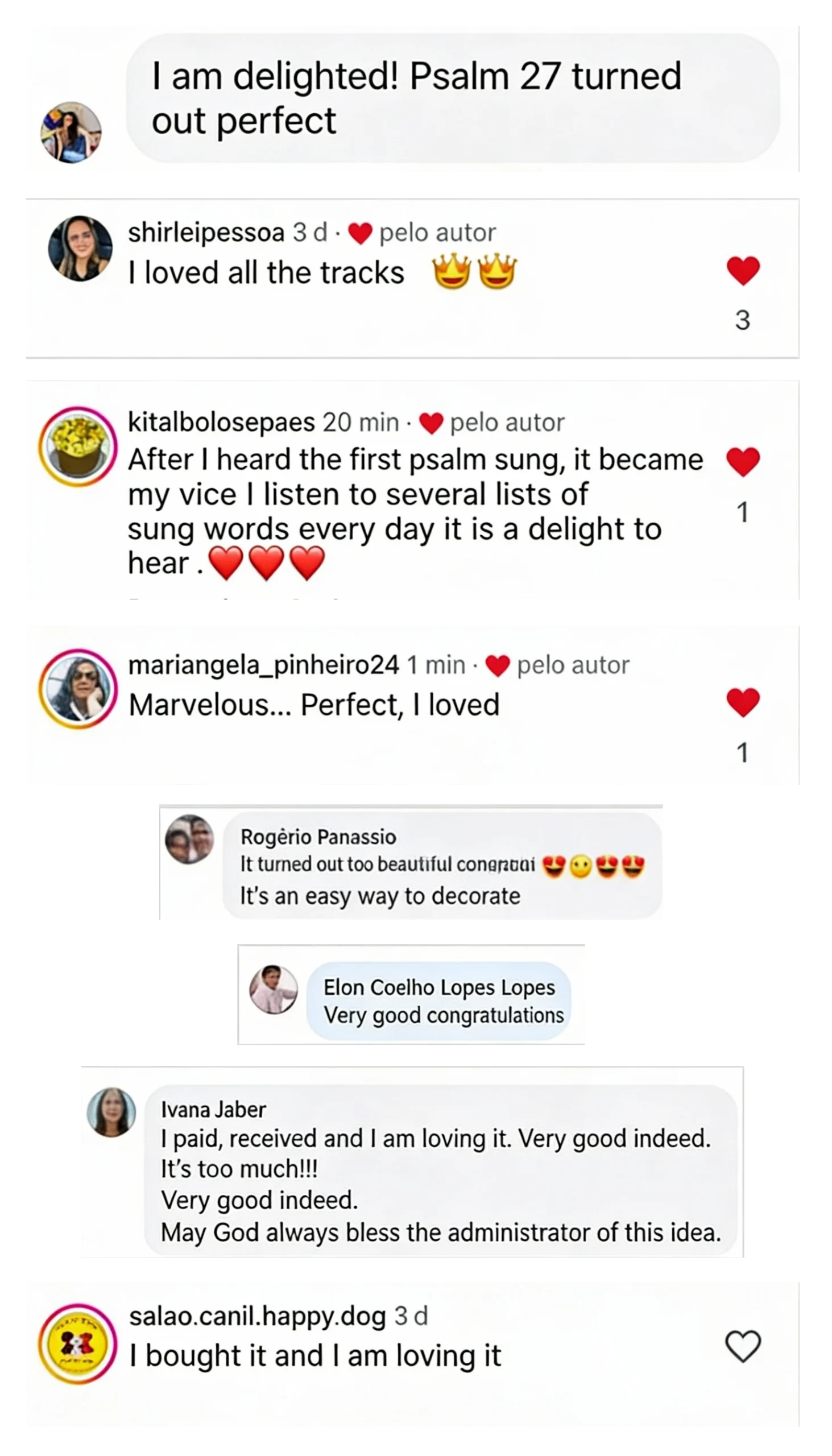 Reader testimonials